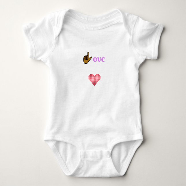Body Para Bebê Cheio do coração do amor (Frente)
