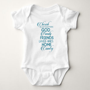 Body Para Bebê Cherish O Que Importa Teal