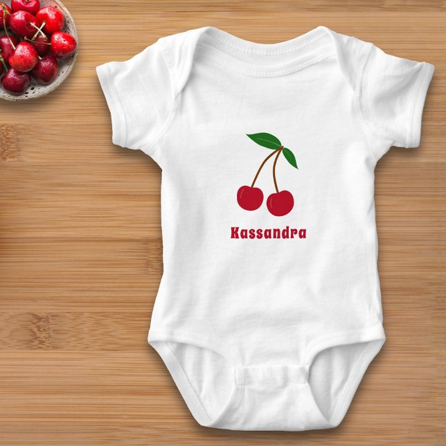 Body Para Bebê Cherry (Cherry Baby Bodysuit)