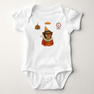 Body Para Bebê Chester o palhaço chimpanzé