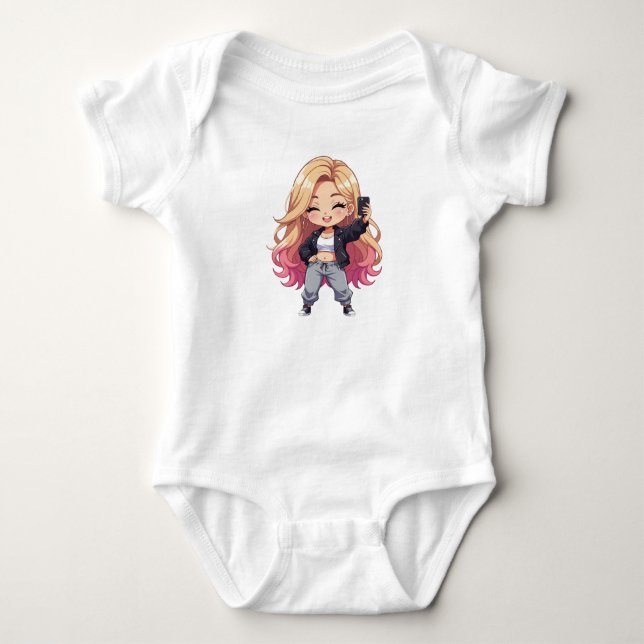 Body Para Bebê Chibi Cutie (Frente)