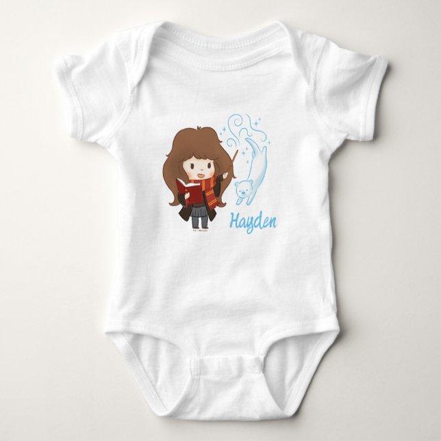 Body Para Bebê Chibi Hermione Granger Patronus (Frente)