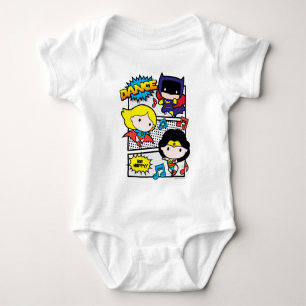 Body Para Bebê Chibi Heroes Dançando