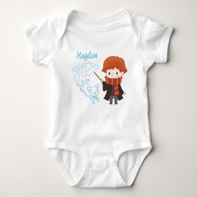 Body Para Bebê Chibi Ron Weasley Patronus (Frente)