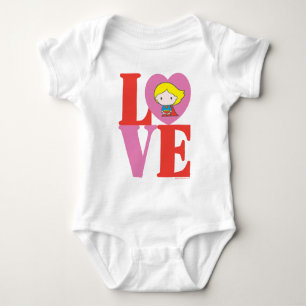Body Para Bebê Chibi, super garota, amor