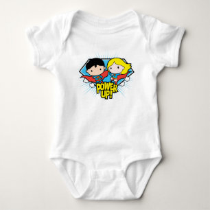 Body Para Bebê Chibi Superman e Chibi Supergirl Ligam!