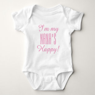 BODY PARA BEBÊ CHIC BABY_ "NANA'S FELIZ" BODYSUIT_PINK TEXTO