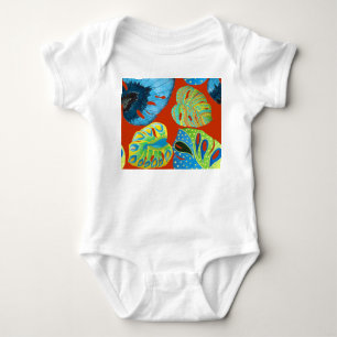 Body Para Bebê Chic Tropical: Padrão De Folha Sem Perfeição.