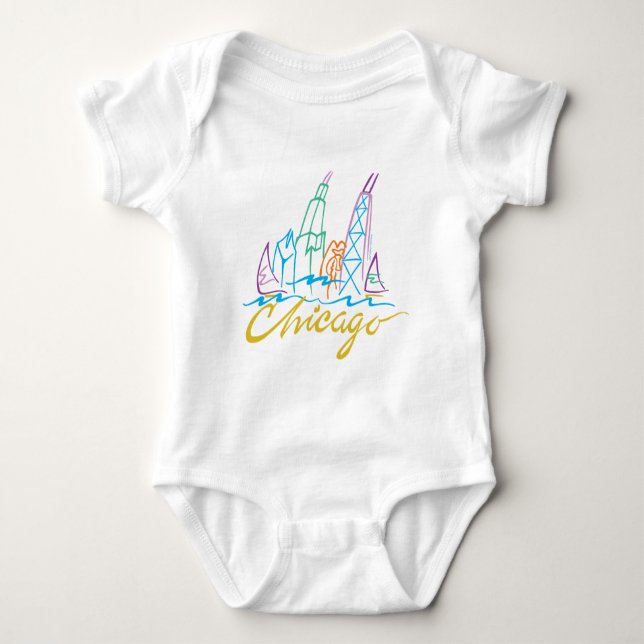 BODY PARA BEBÊ CHICAGO-EMB (Frente)
