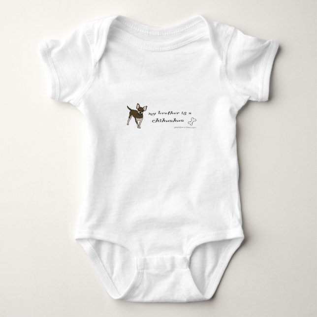 Body Para Bebê chihuahua - mais raças (Frente)