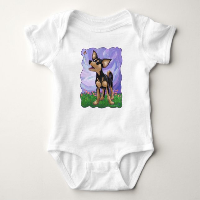 Body Para Bebê Chihuahua T-Shirts (Frente)