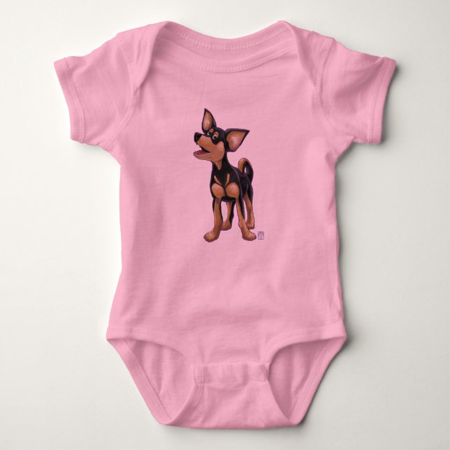 Body Para Bebê Chihuahua T-Shirts (Frente)