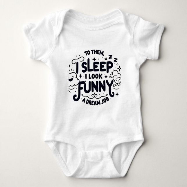 Body Para Bebê Children's bodysuit with a funny inscription (Frente)