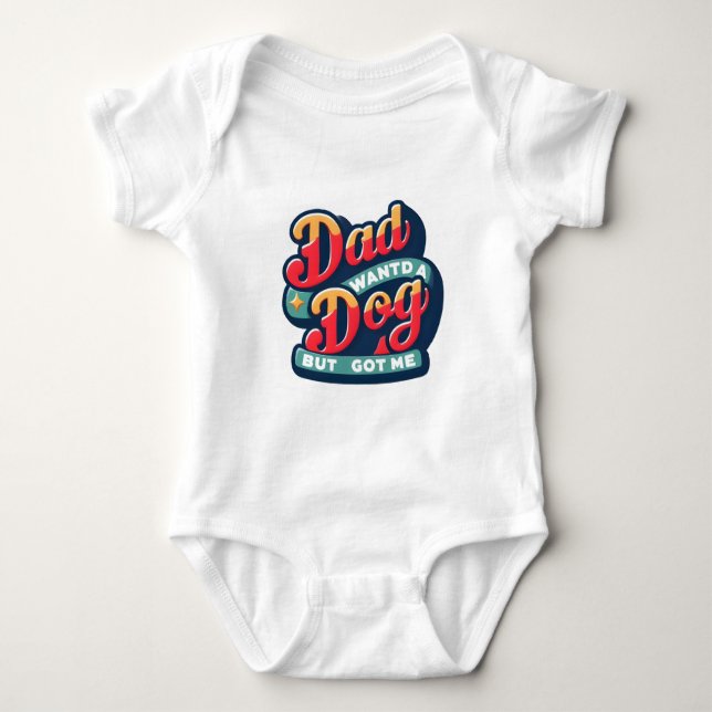 Body Para Bebê Children's bodysuit with a funny inscription (Frente)