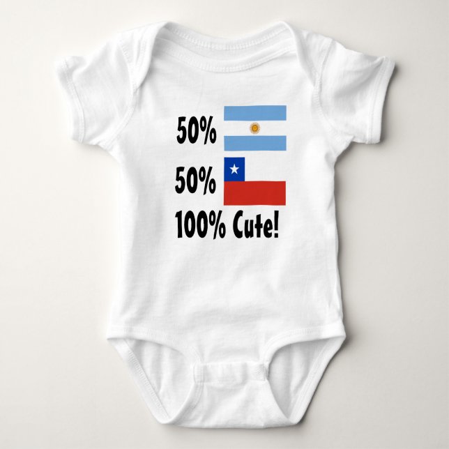 Body Para Bebê Chileno 100% do argentino 50% de 50% bonito (Frente)