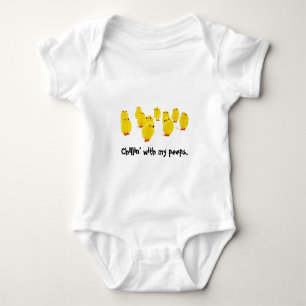 Body Para Bebê Chillin do ímã do pintinho com meu roupa engraç
