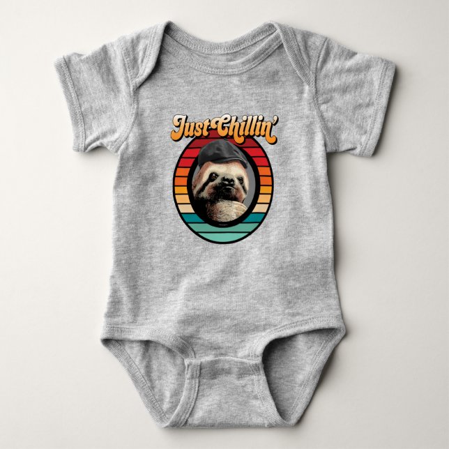 Body Para Bebê Chillin’ Sloth (Frente)