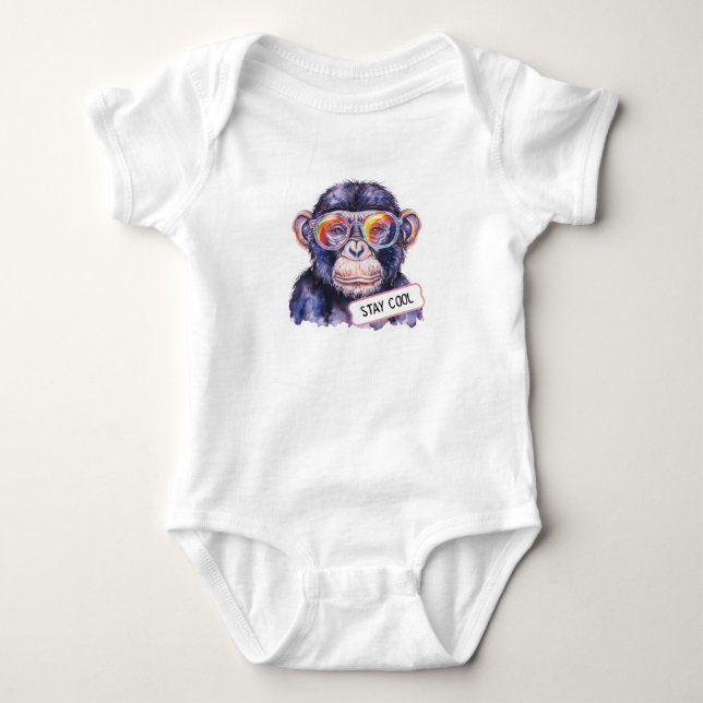 Body Para Bebê Chimp legal (Frente)