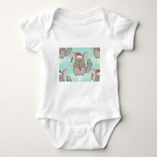 Body Para Bebê chinchillas de natal