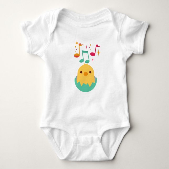 Body Para Bebê Chirpy Melody Baby Bodyfato. (Frente)