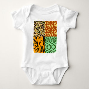Body Para Bebê Chita, Girafa, Tigre e Cobra
