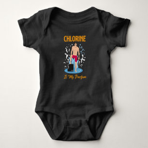 Body Para Bebê Chlorine Is My Partum - Swimmer Design