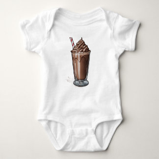 Body Para Bebê Chocolate Adorável Milkshake Bebê