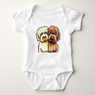 Body Para Bebê Chocolate de creme Labradoodles