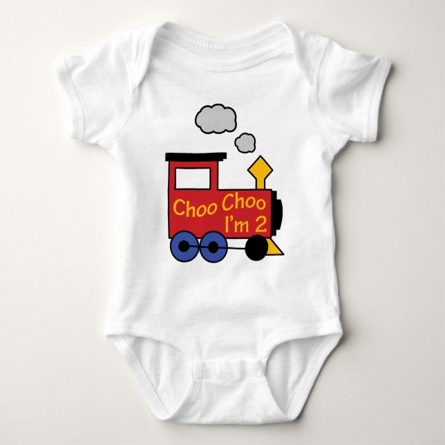 Body Para Bebê Choo Choo I'm Two (Frente)