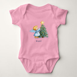 Body Para Bebê Christmas Angel Sweet and Heartfelt Personalize
