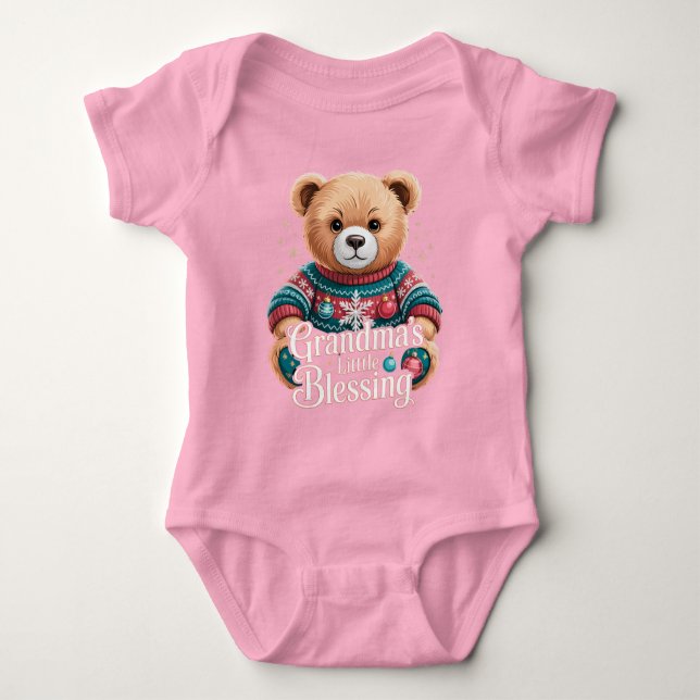 Body Para Bebê Christmas Gifts for Grandkids Grandma’s Blessing (Frente)