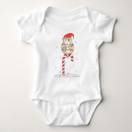 Body Para Bebê Christmas Owl T-Shirt