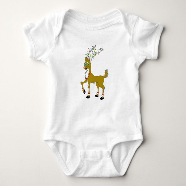 Body Para Bebê Christmas Ruddy Reindeer (Frente)