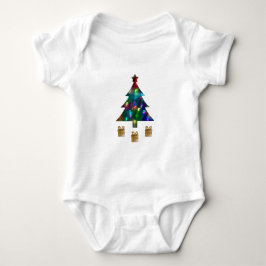 Body Para Bebê Christmas Tree and Presents Baby Bodysuit