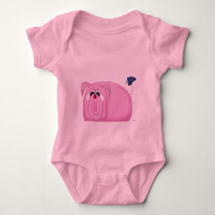 Body Para Bebê Chumley De Leitão Bonito E Amigos Bonitos