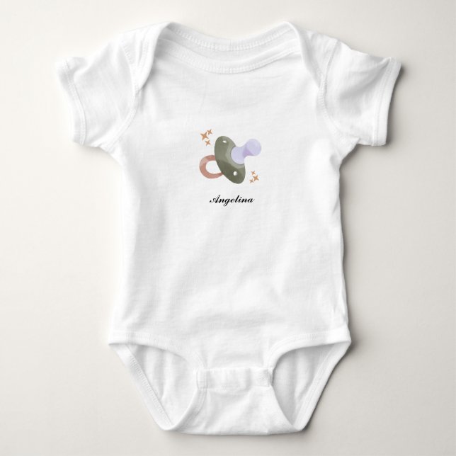 Body Para Bebê Chupeta de Bebê Fofa (Frente)