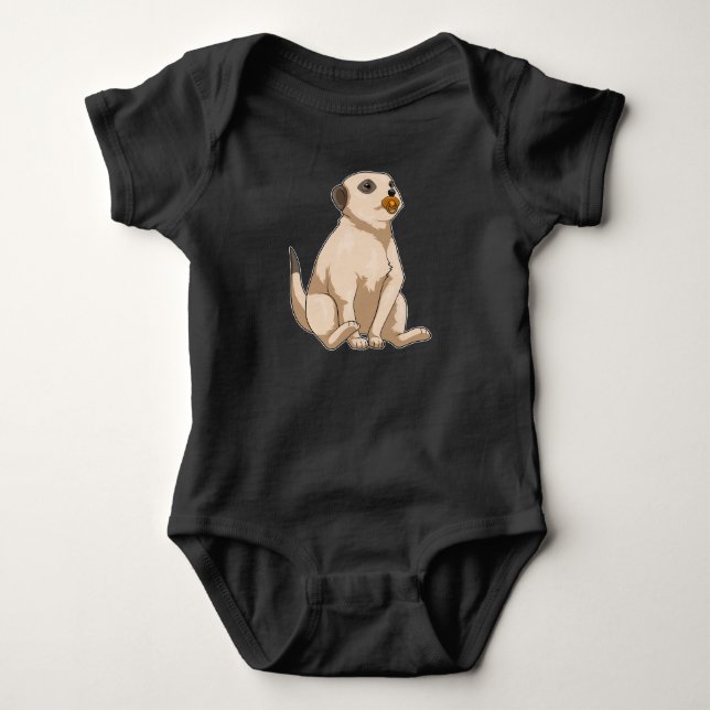 Body Para Bebê Chupeta de Bebê Suricata (Frente)