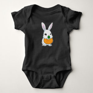 Body Para Bebê Chupeta de Bib de Coelho