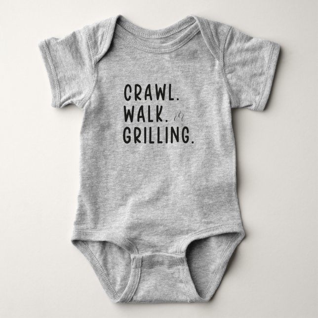 Body Para Bebê Churrasco Crawl Walk Grilling (Frente)