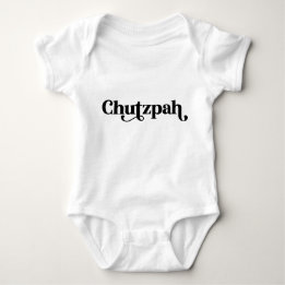 Body Para Bebê Chutzpah Yiddish Humor