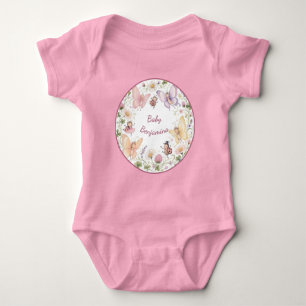 Body Para Bebê Chuva de Bebê Borboleta Presente Floral Jardim Cap
