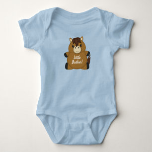 Body Para Bebê Chuva de Bebê Cavalo Azul