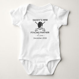 Body Para Bebê Chuva de Bebê do Esgrimista Parceirinho de Esgrima