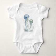 Chuva de Bebê Menino com Água-Viva Azul Empoeirada