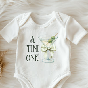 Body Para Bebê Chuva de Bebê Retro Minimalista A Tini One Martini