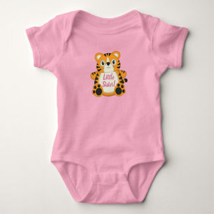 Body Para Bebê Chuva de Bebê Tigre Safari Rosa Menina