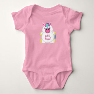 Body Para Bebê Chuva de Bebê Unicórnio Rosa