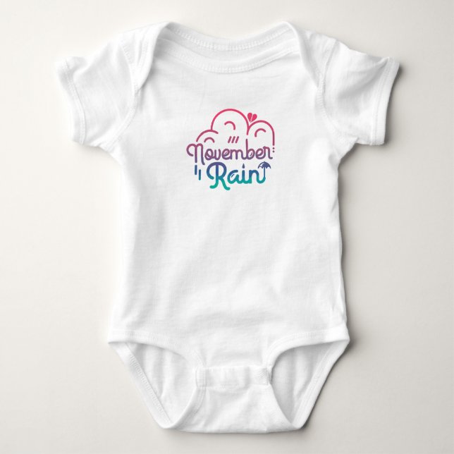 Body Para Bebê Chuva de número (Frente)