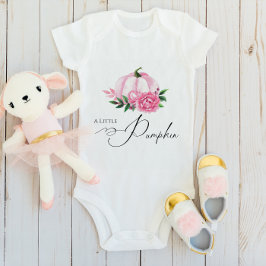 Body Para Bebê Chuveirinho de Bebê Pequena Abóbora Rosa Bege Rúst