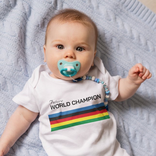 Body Para Bebê Ciclismo de campeão do mundo do futuro (Criador carregado)